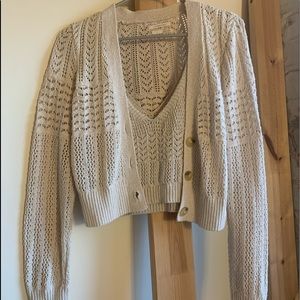 Anthropologie cardigan and tank set